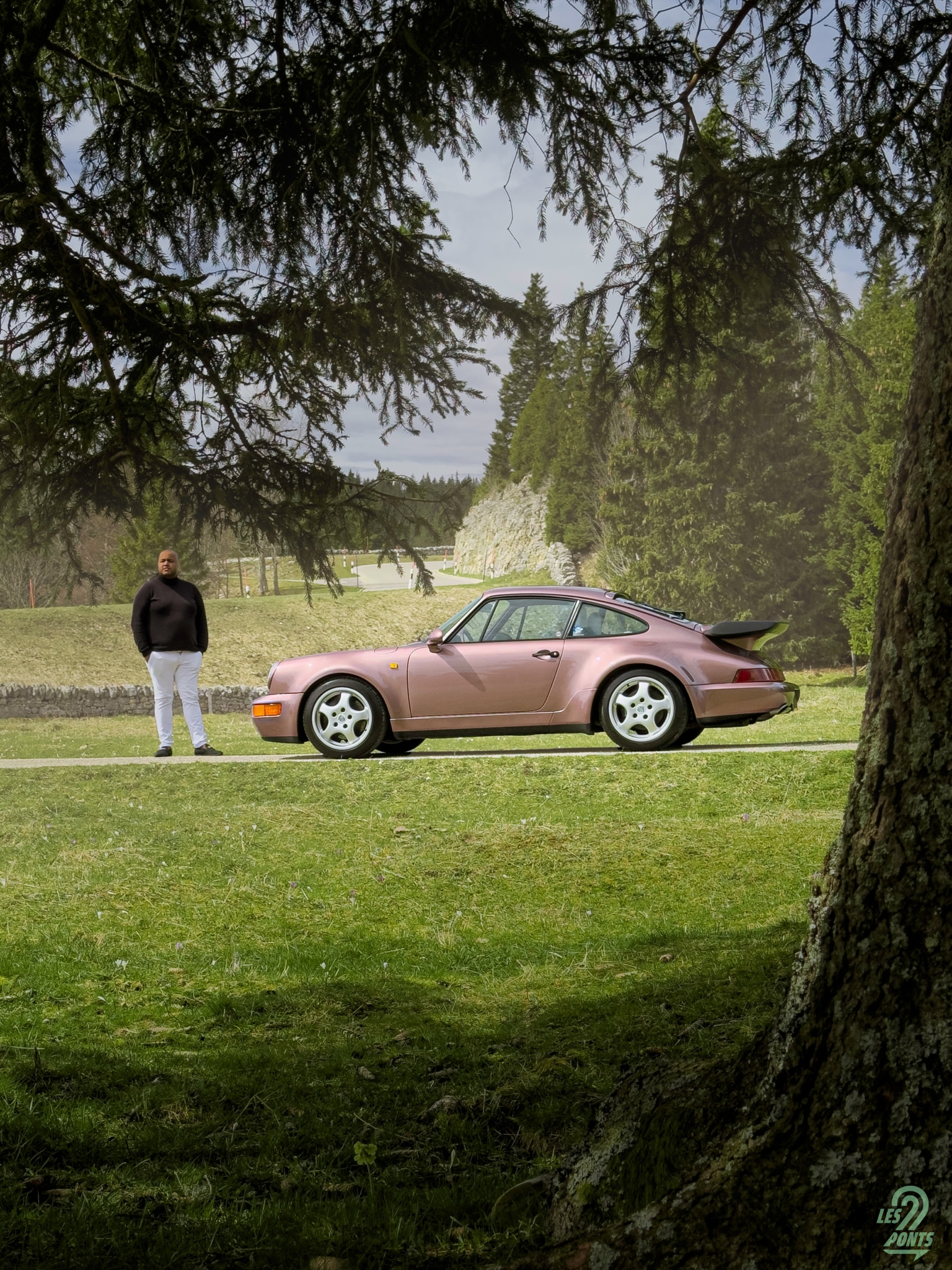 Aurélien avec la Porsche 911 Turbo type 964