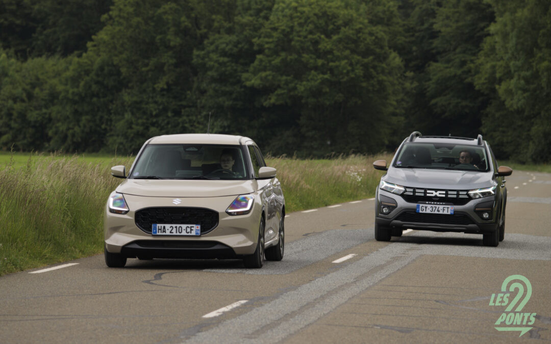Essai comparatif : Un duel de boîtes CVT, quand la Suzuki Swift rencontre la Dacia Sandero.