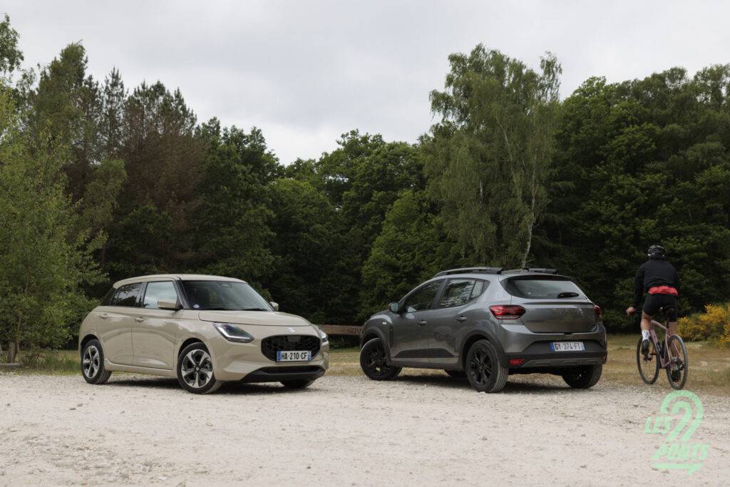 Comparatif Dacia Sandero Stepway Extrême Auto / Suzuki Swift Pack 1.2 Hybrid SVHS CVT 