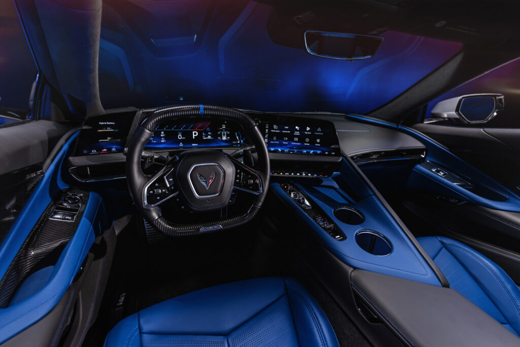 Intérieur "Santorini Blue" de la Chevrolet Corvette ZR1X (2026)