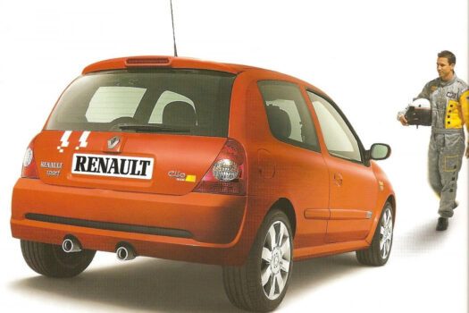 Renault Clio 2 RS Team, Orange Sanguine. Brochure Renault.