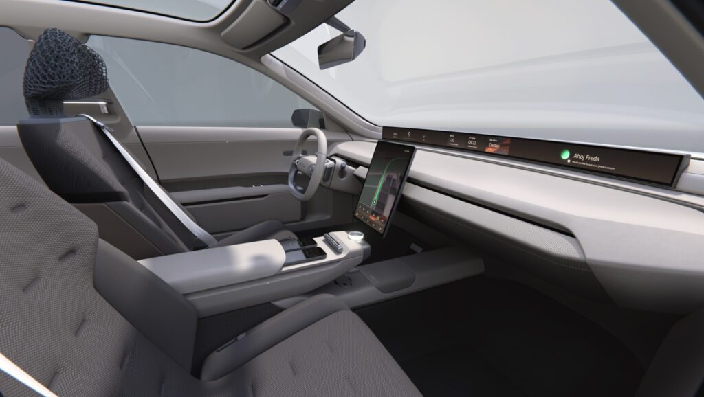 Intérieur Škoda Vision O, places avant
