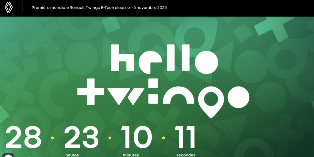 Site teasing de la Twingo E-Tech Electric