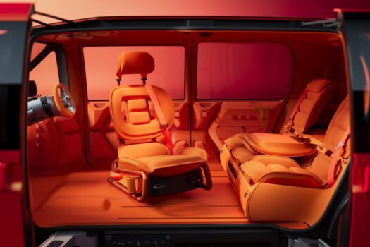 Vue de l'habitacle de la Citroën ELO