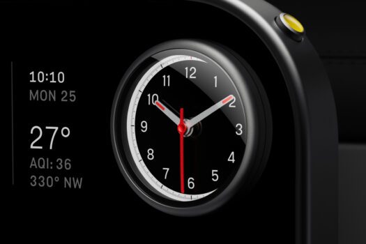 L'affichage des informations comme l'heure et la témpérature reste sobre et simple