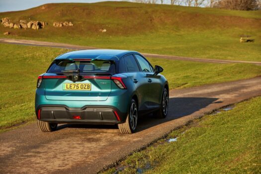 Nouvelle MG4 EV vue de derrière