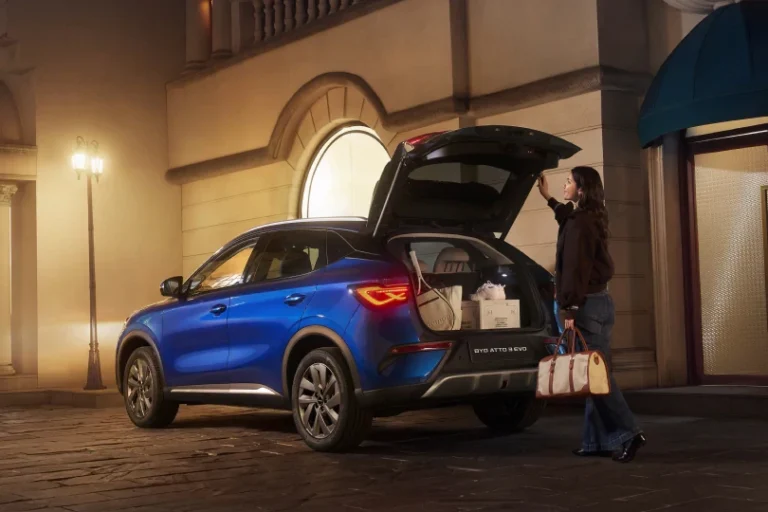 Vue extérieure du coffre arrière de la BYD Atto 3 EVO