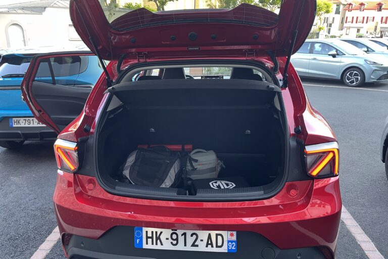 Le coffre de la nouvelle MG4 EV Urban