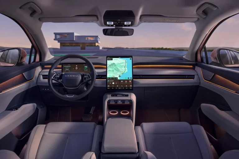 Vue de l'habitacle du nouveau Skoda Peaq