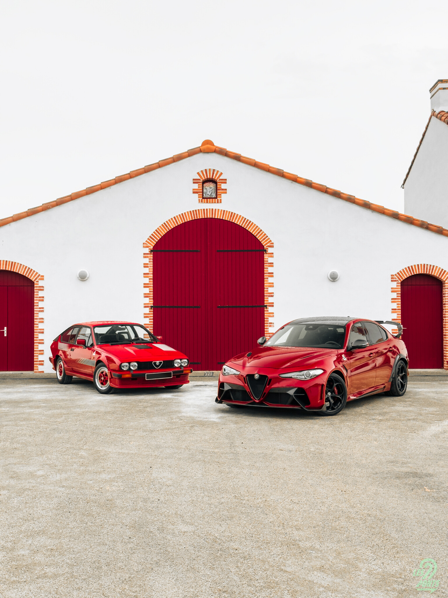 Le duo du jour : Alfa Romeo GTV6 Production et Giulia Quadrifoglio