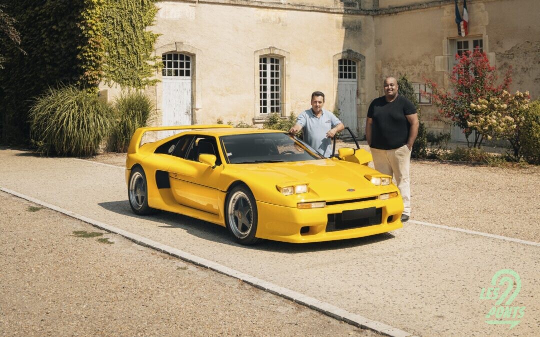 La Venturi 400 GT avec Patrick, son propriétaire et Aurélien.