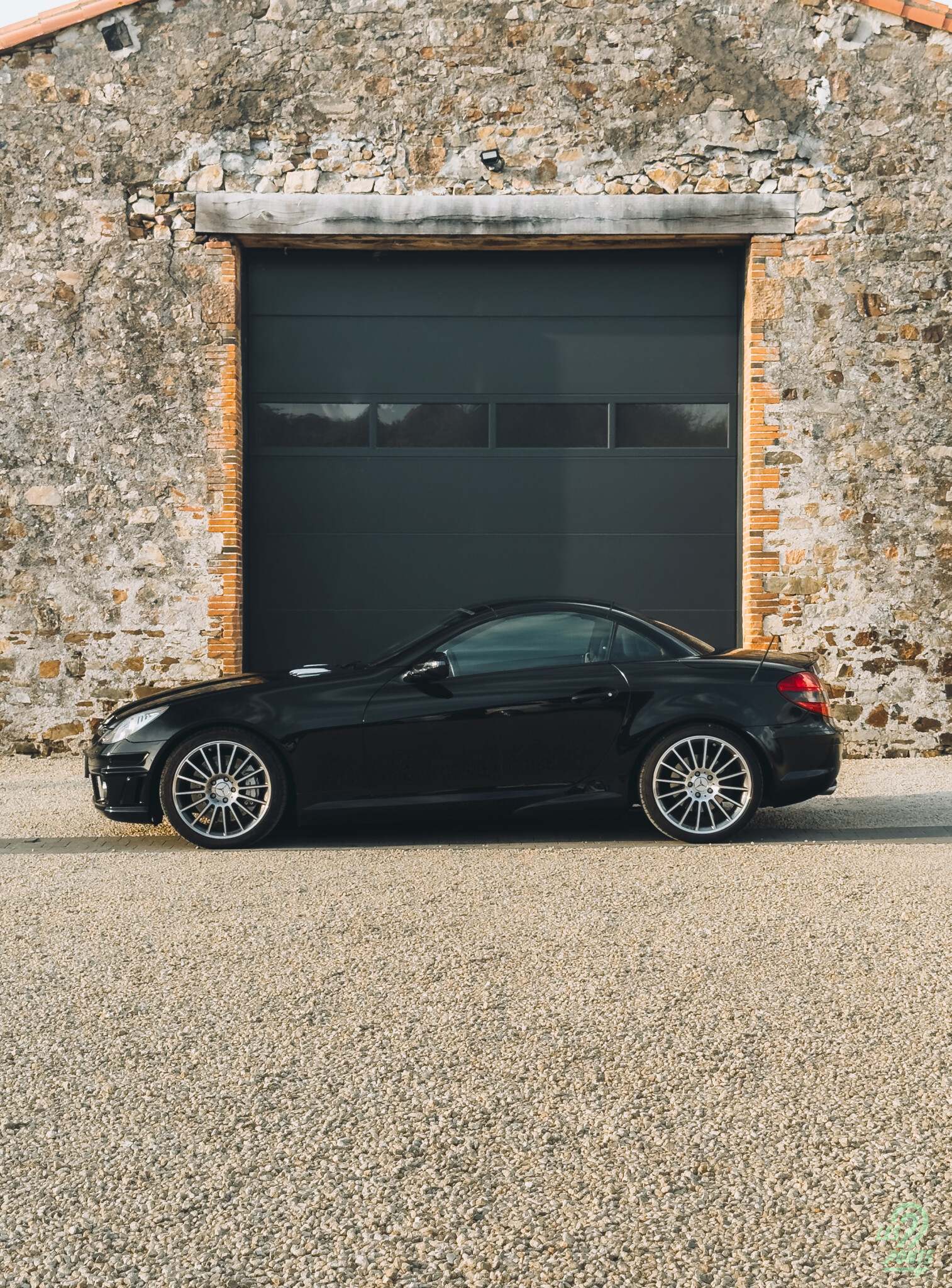 Le profil en coupé, de la SLK 55 AMG.