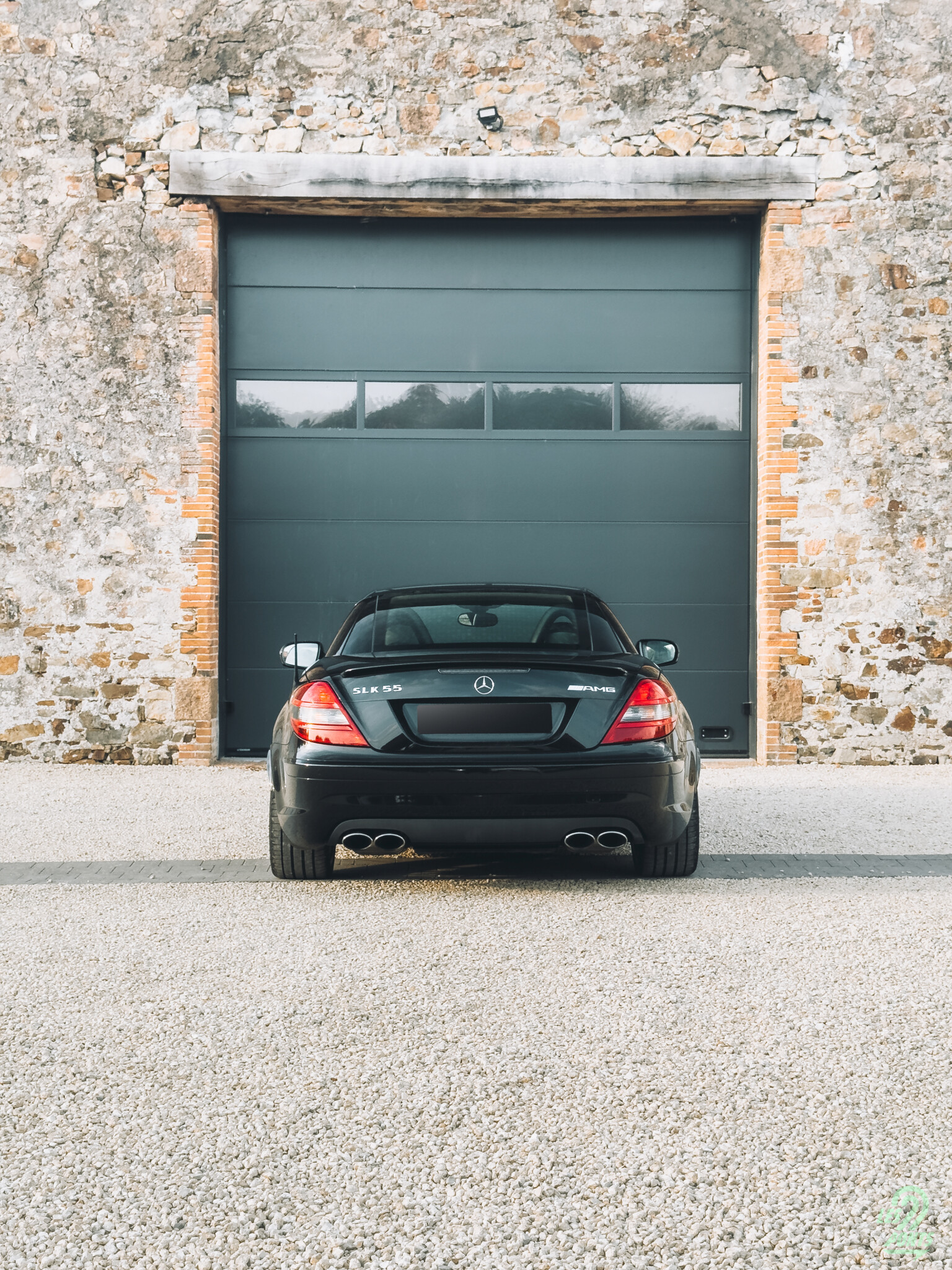 L'arrière de la SLK 55 AMG.