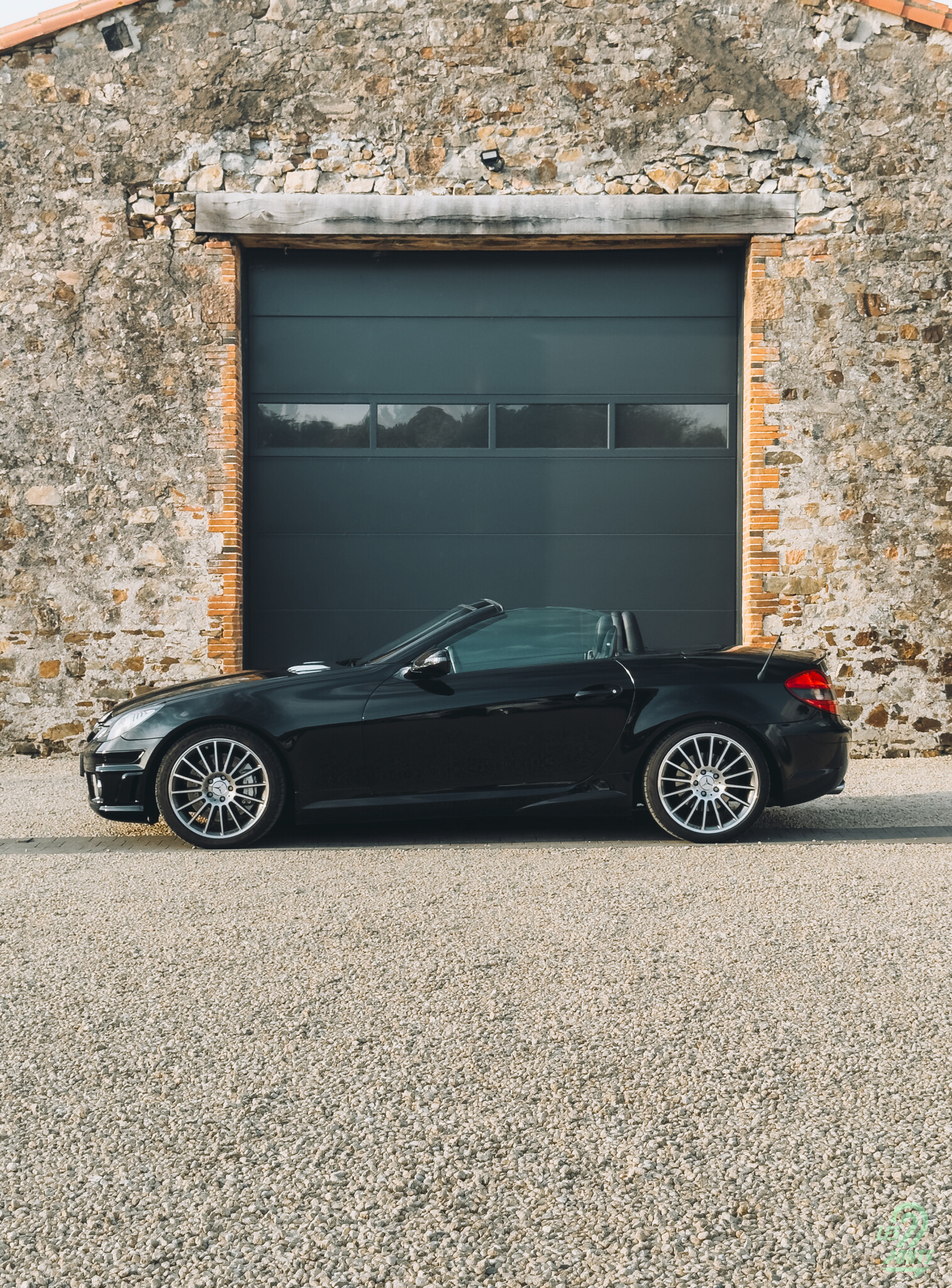 Le profil en roadster, de la SLK 55 AMG.