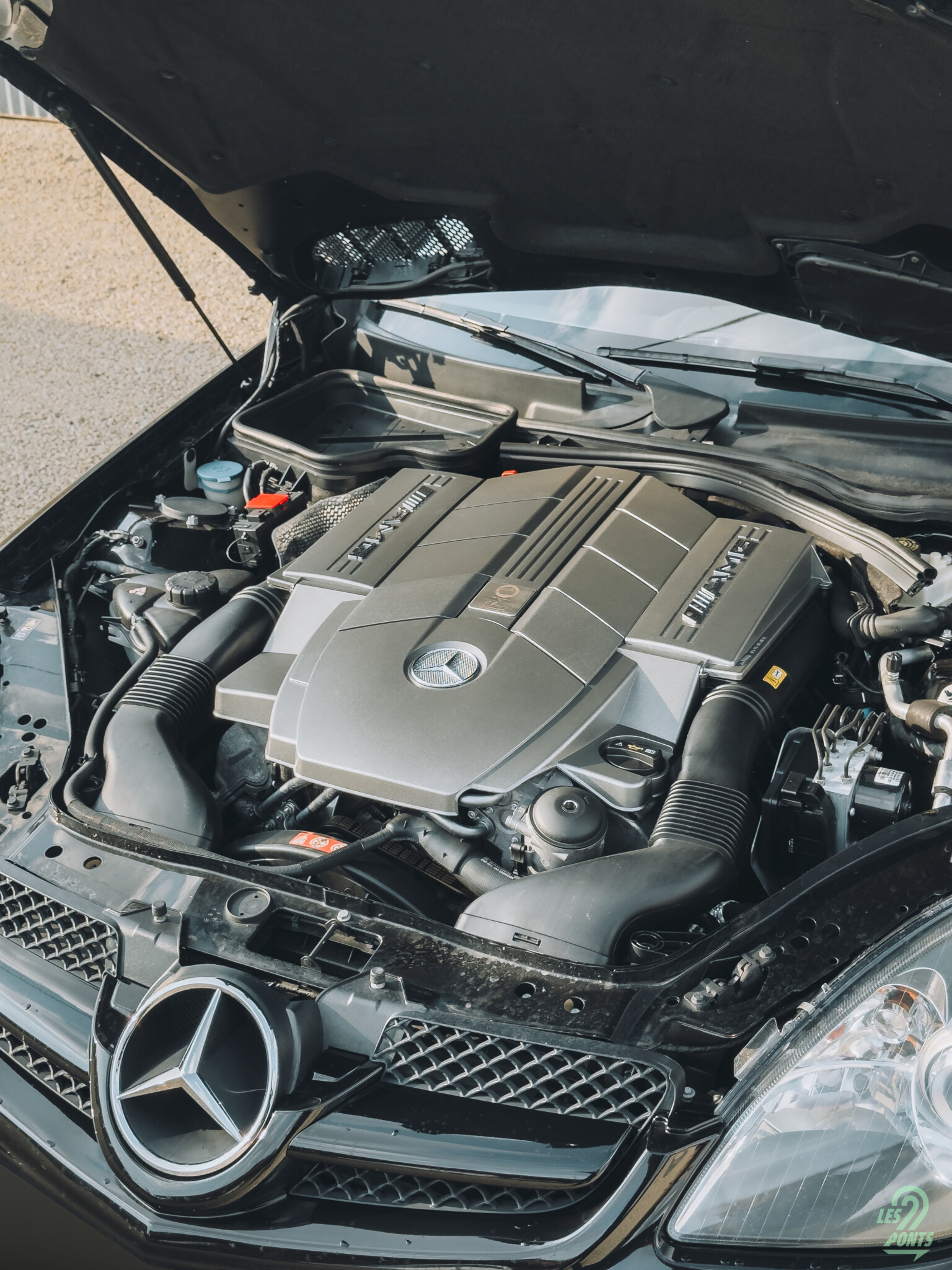 Le moteur V8 M113 de la SLK 55 AMG.